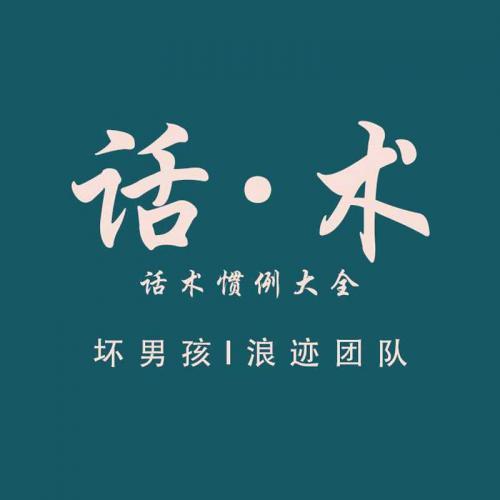 浪迹坏男孩《话·术》：话术惯例大全 电子版教程